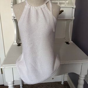 Sparkle Tie-On No Sleeve Sweater